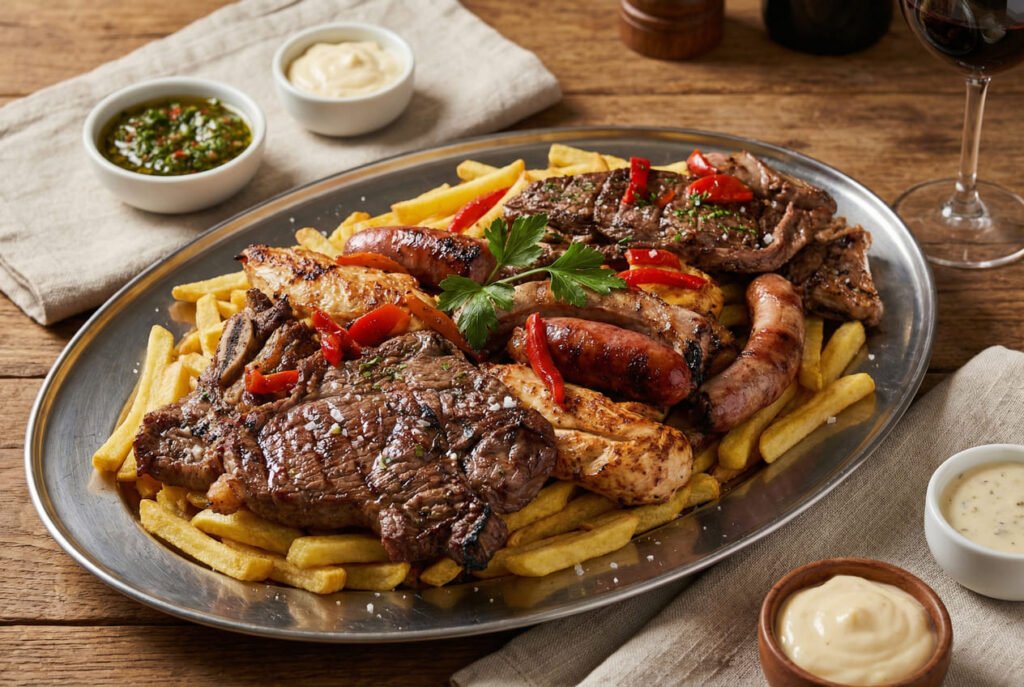 Parrillada con patatas